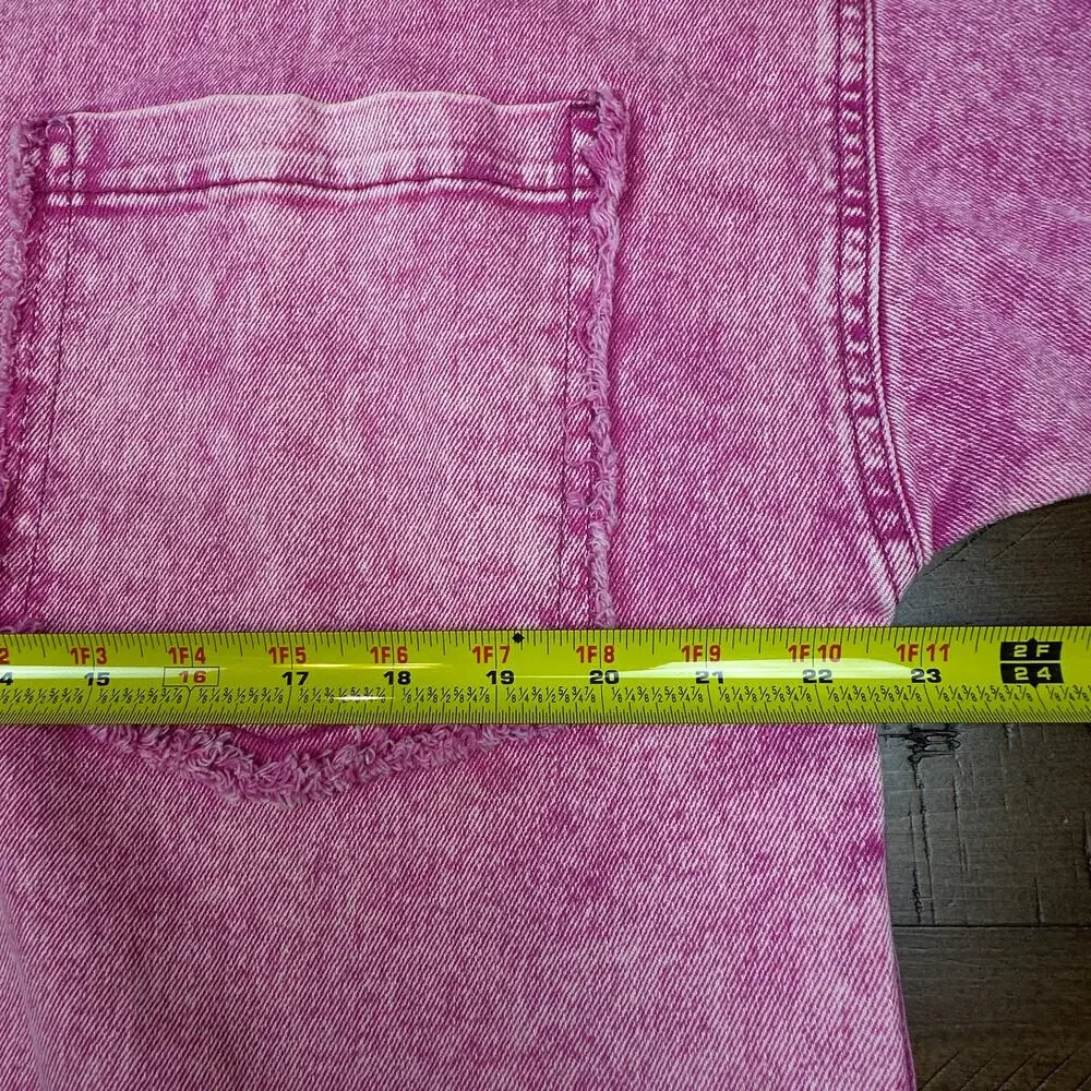 Celebrity Pink Women's Button Up Jeans Shirt Collared Long Sleeves Size M - Picture 11 of 16